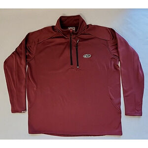 Drake‎ Waterfowler 365 Mens XL Quarterzip Pullover Maroon Red Sweater